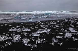Ice crystals on black sand beach-9230 Ice crystals on black sand beach-9230